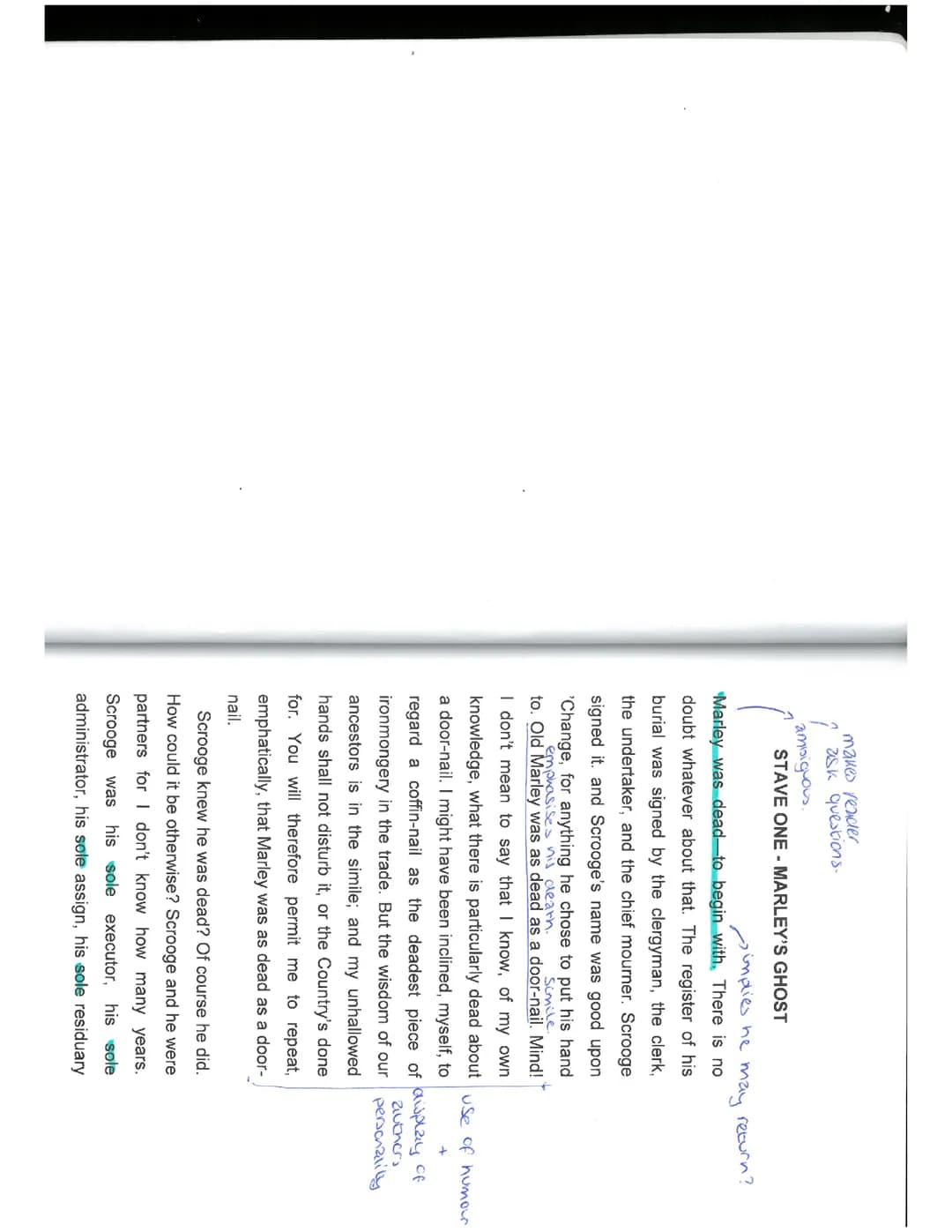 A Christmas Carol - Stave 1 Annotated