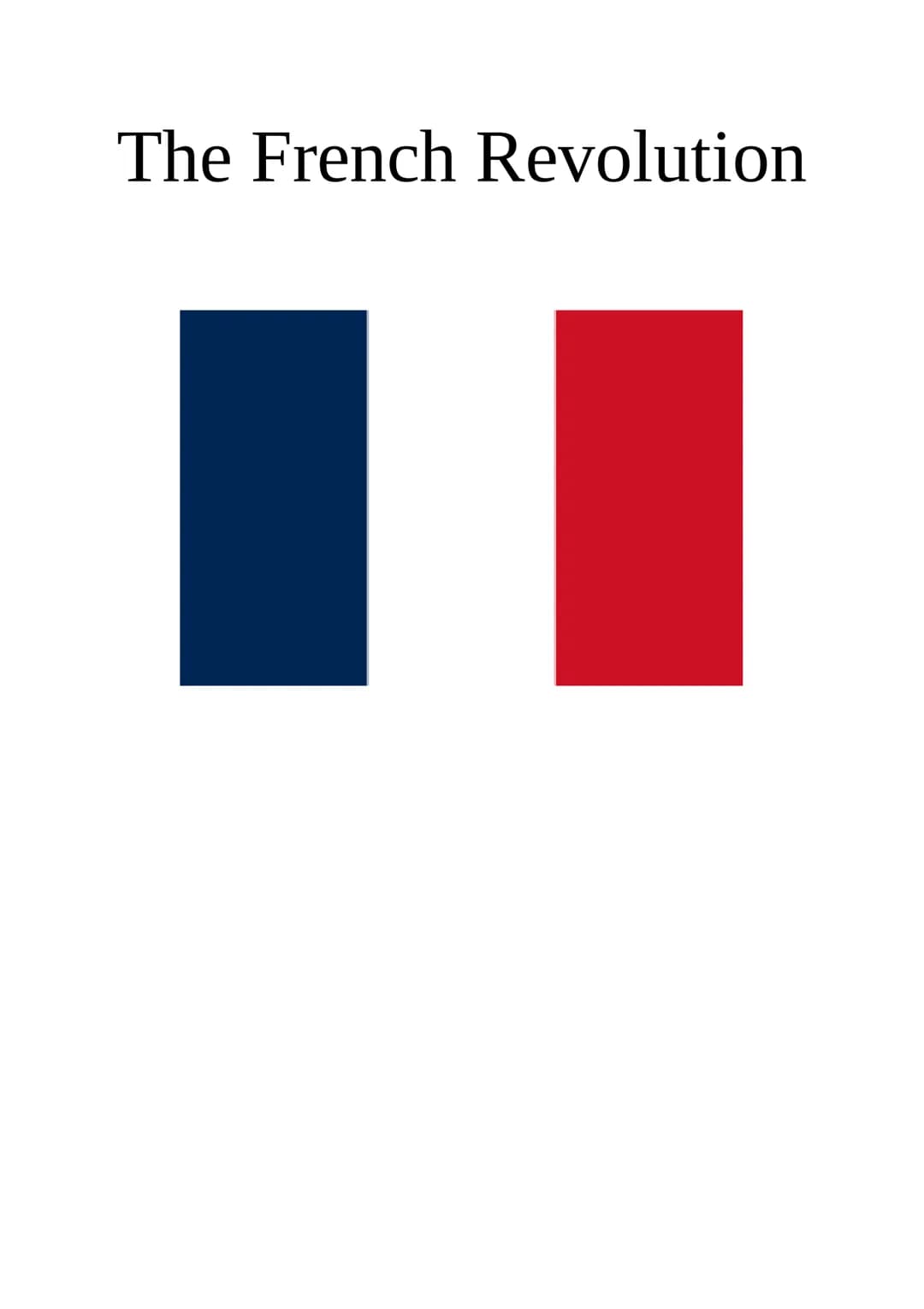 The French Revolution Contents
Timeline
How does France work
The French Revolution (Story)
Causes of the Revolution
People
The French Flag
T