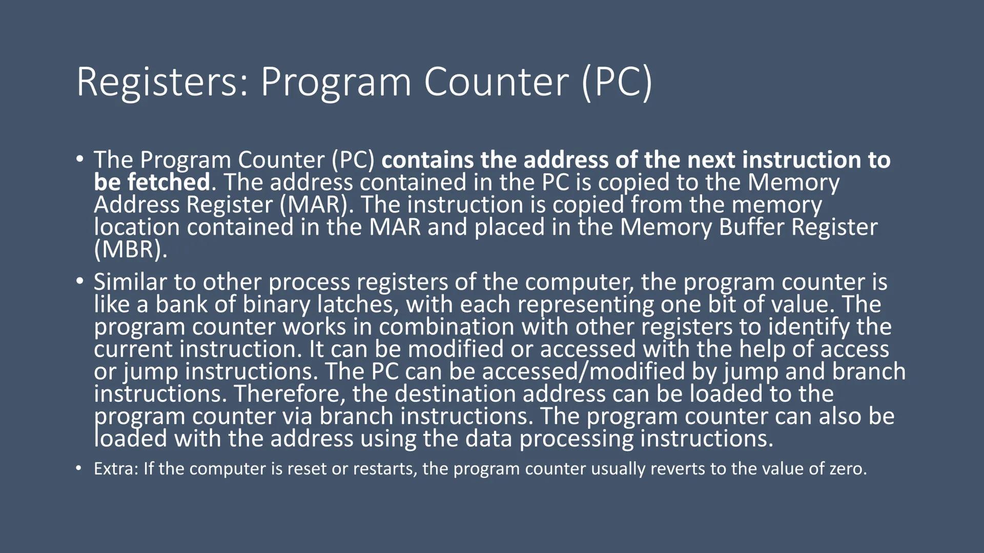 1.1.1 Characteristics of
Contemporary Processors Content
The arithmetic and logic unit
• The control unit
•
●
Registers:
• Accumulator
●
Pro