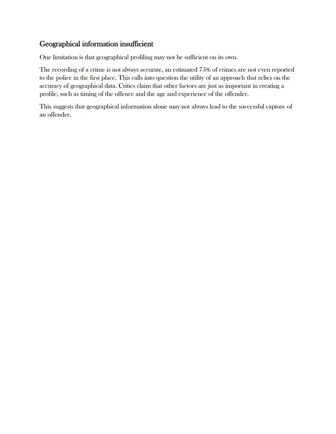 Forensic psychology.
The top-down approach.
AO1:Offending profiling
Offending profiling- A behavioural and analytical tool that is intended 
