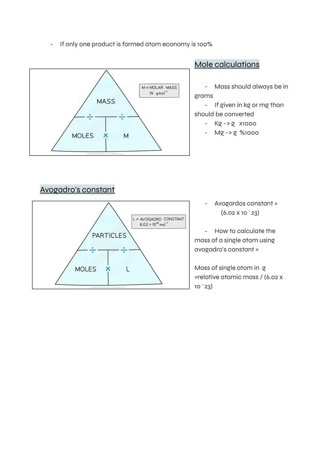 Topic 3: Quantitative Chemistry
Conservation of mass
Law of conservation of mass
No atoms are lost or made during chemical reaction
Mass of 