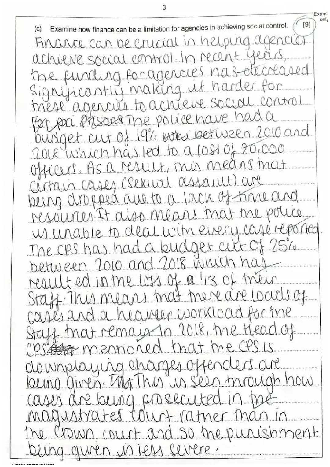 Criminology unit 4 model answers 
