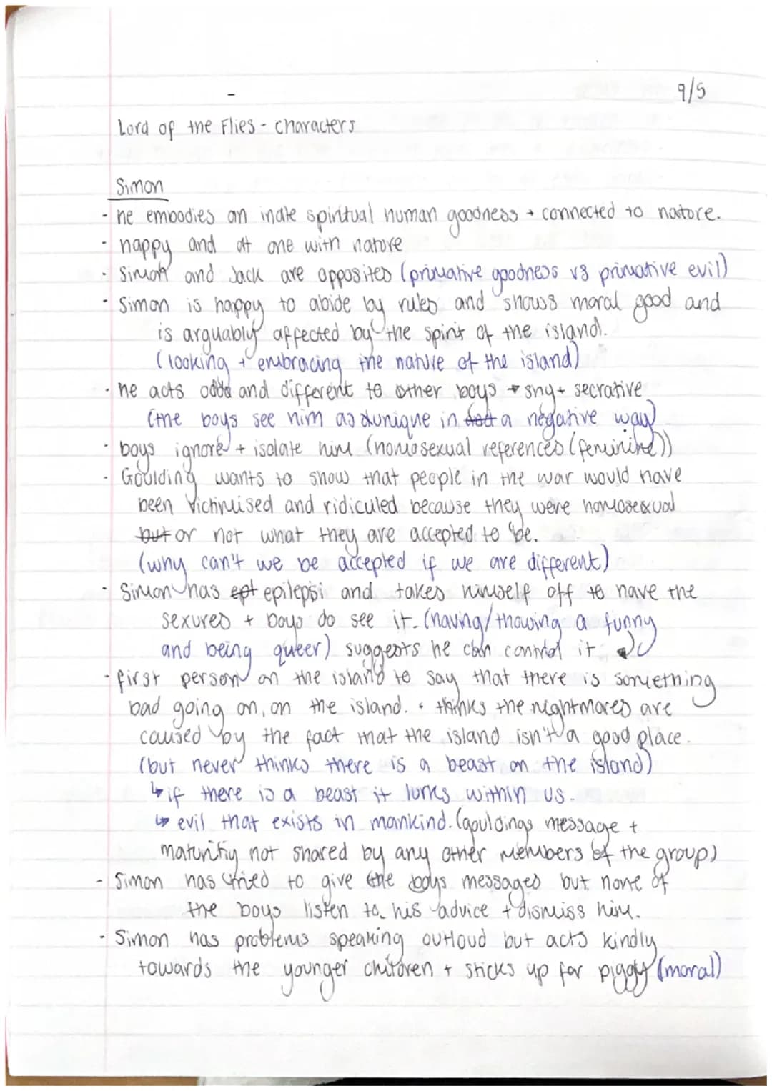 Lord of the Flies
+ Summary
1
Chapter
-group of choir
boys
- innocence, playfulness, excitment
decide to elect a leader (order)
4 Ralph + Ja