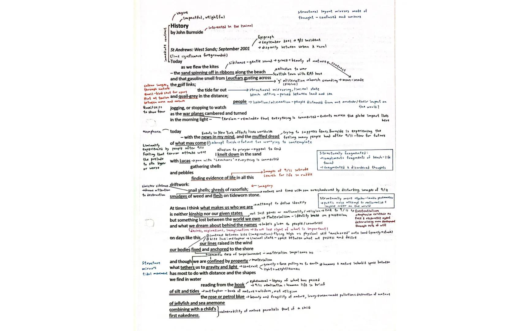 immediate contrast
vague
impactful, weightful
History
by John Burnside
interested in the liminal
St Andrews: West Sands; September 2001
(tim