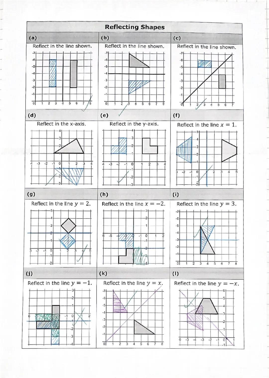 Transformations.
There are
и
types of transformation:
1
translations (moving)
reflections (mirroring)
rotation (spinning)
Enlargement (large