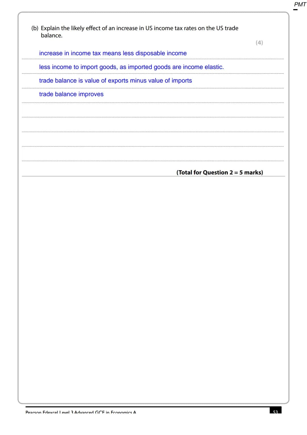 Write your name here
Surname
Centre Number
Pearson Edexcel
Level 3 GCE
Economics A
S47428A
©2014 Pearson Education Ltd.
Other names
Advanced
