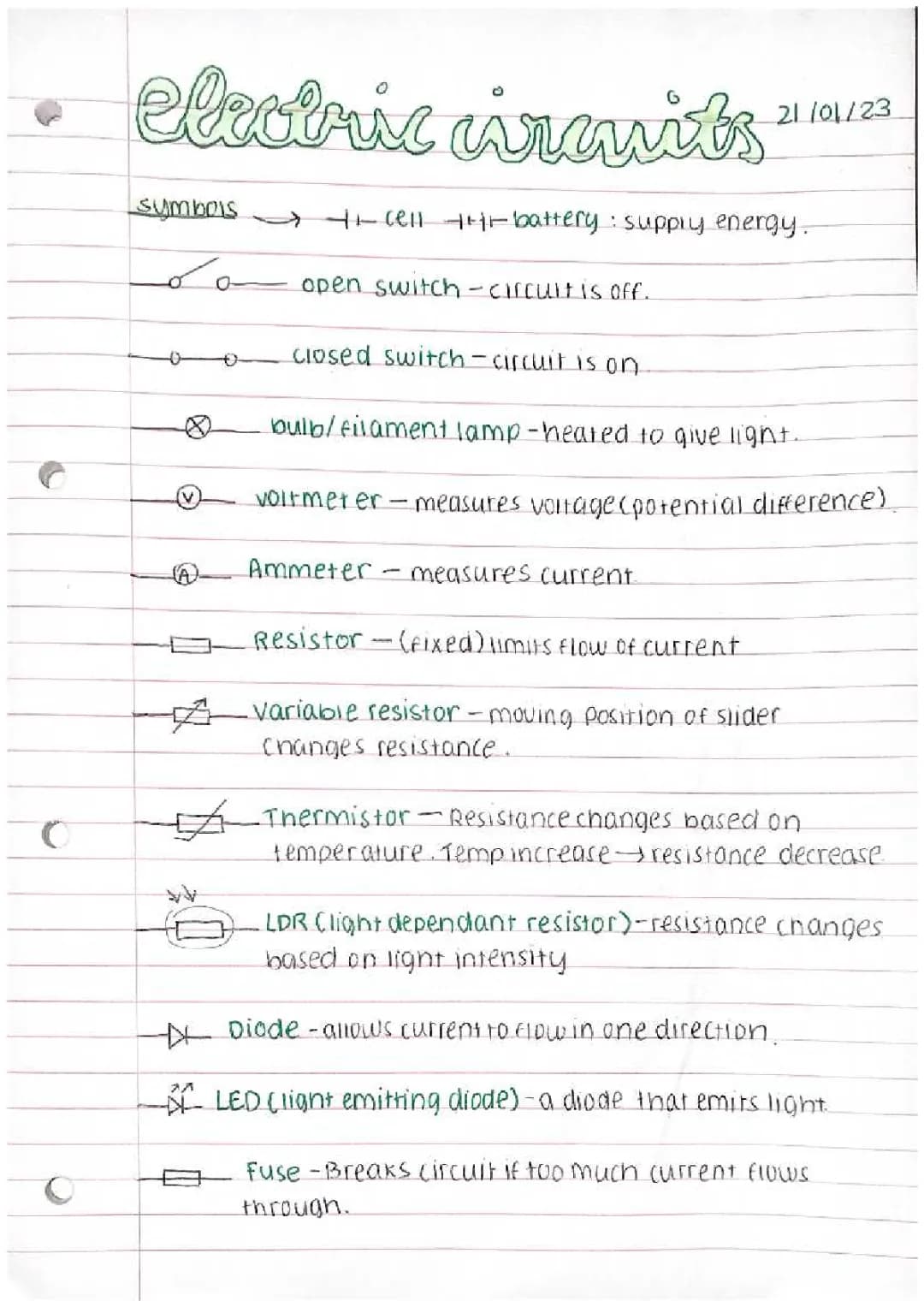 Electric circuits (symbols)