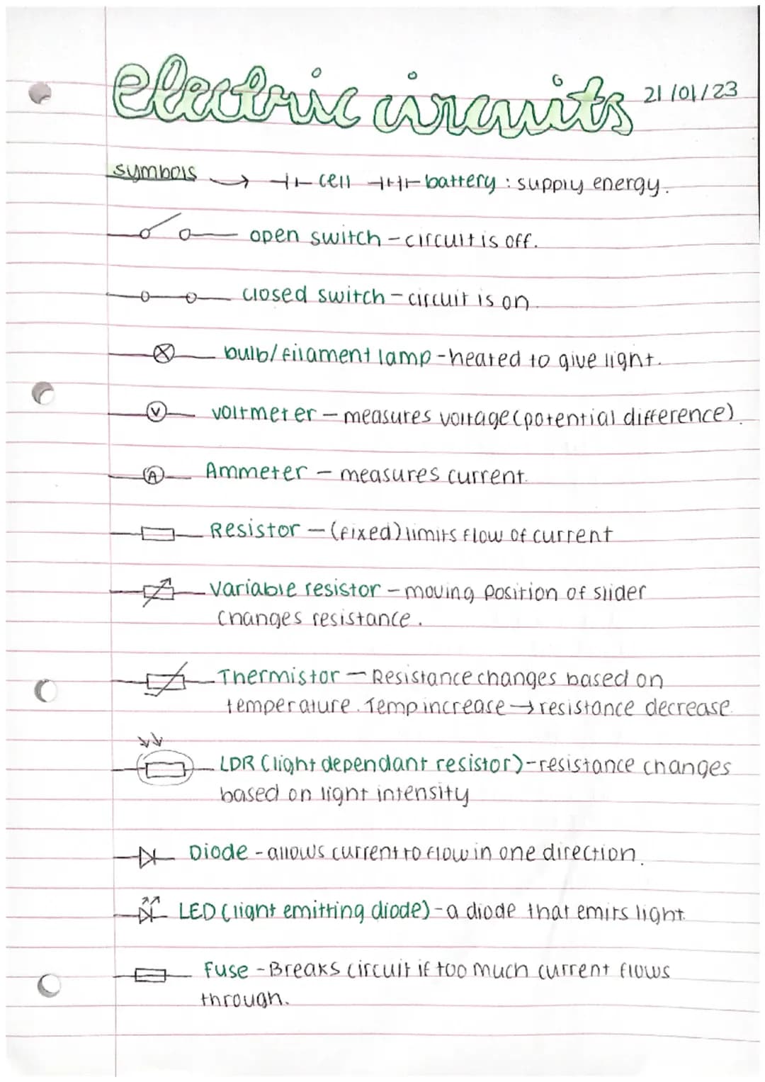 O
O
O
electric circuits
41 cell tit battery : supply energy.
open switch - circuit is off.
symbols
مم
21/01/23
closed switch-circuit is on
b