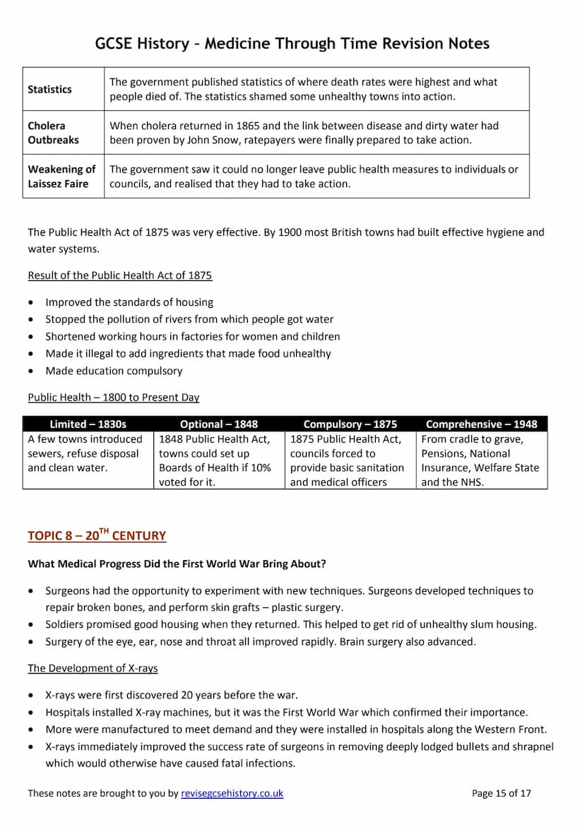 GCSE History - Medicine Through Time Revision Notes
TOPIC 5-MEDIEVAL
Background Information
Wars destroyed the Roman public health systems a