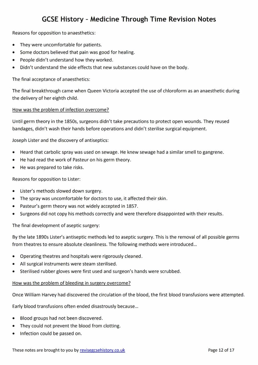 GCSE History - Medicine Through Time Revision Notes
TOPIC 5-MEDIEVAL
Background Information
Wars destroyed the Roman public health systems a