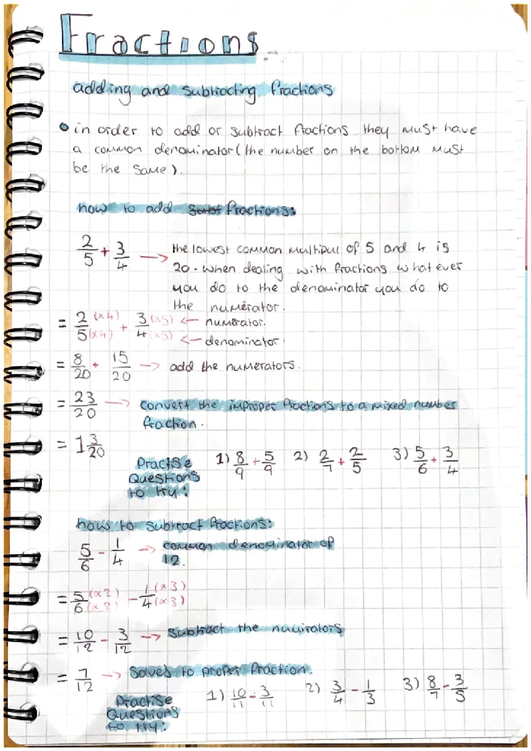 Easy Ways to Add, Subtract, Multiply, and Divide Fractions