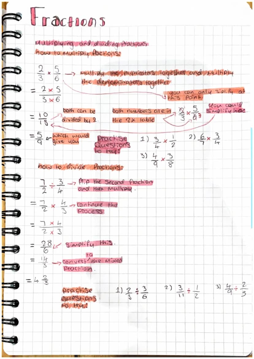 F
аааааааааааа
Fractions
adding and subtracting Practions
• in order to add or subtract fractions they must have
a common denominator (the n