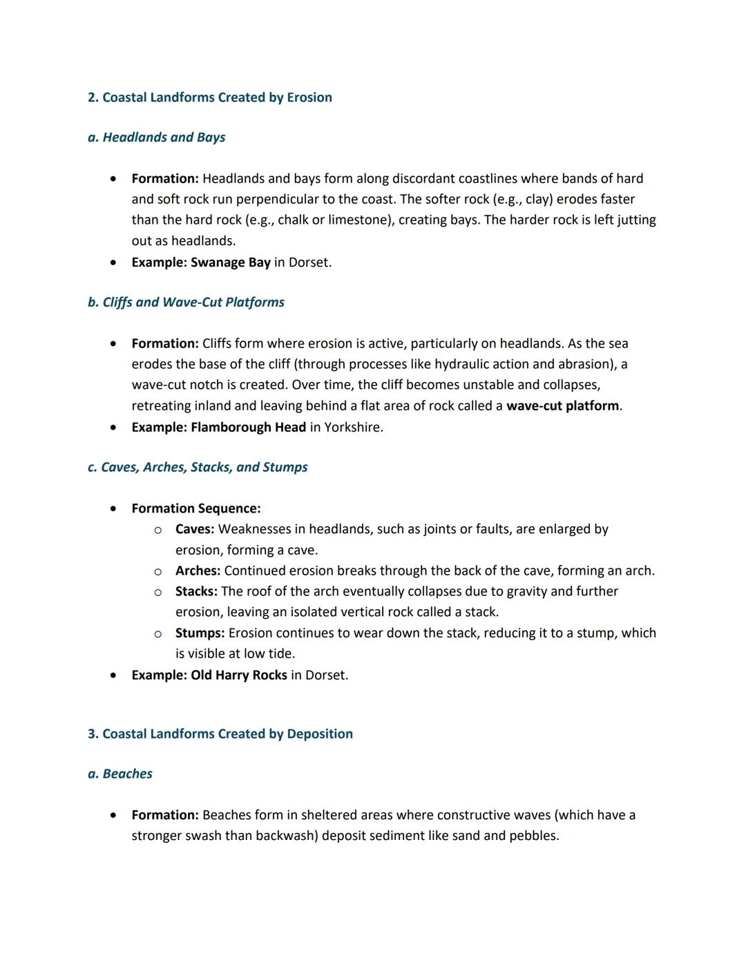 # Coastal Landscapes - GCSE Geography

Coastal landscapes are shaped by the interaction between the sea, land, and atmosphere. The
UK coastl