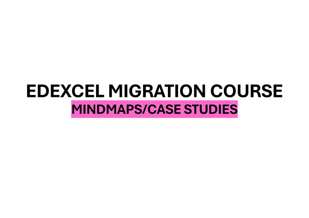 Edexcel Migration Course 