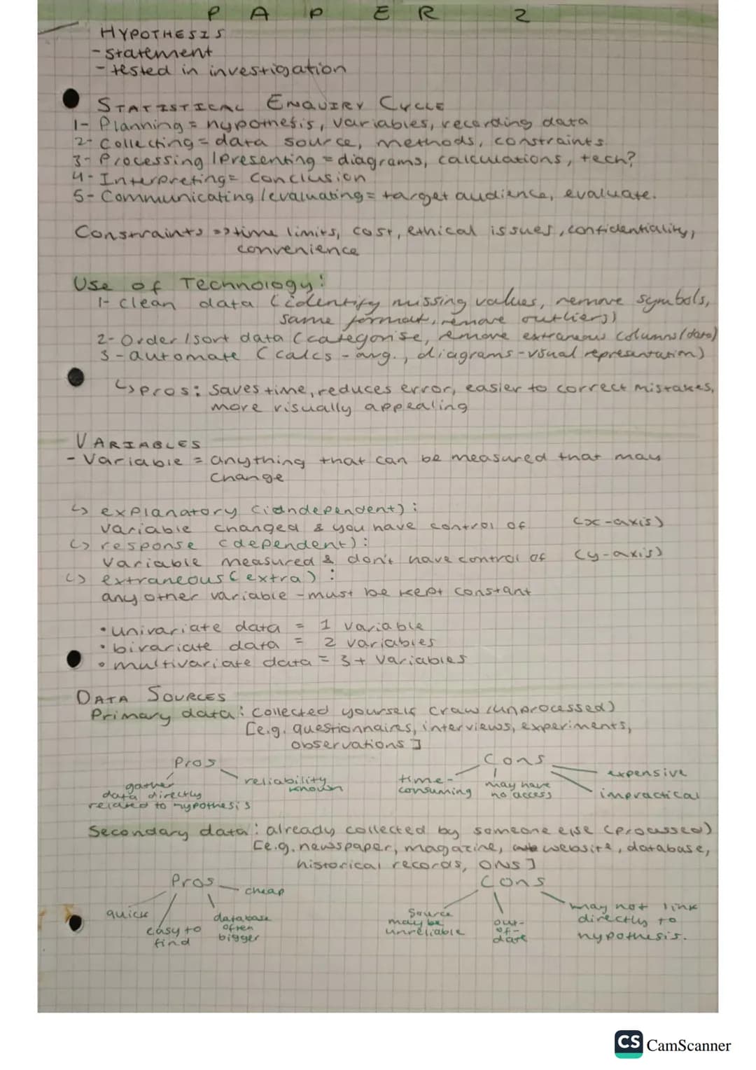 HYPOTHESIS
-Statement.
-tested in investigation
P
STATISTICAL
ENQUIRY CYCLE
1- Planning = nypothesis, variables, recording data
2- Collectin