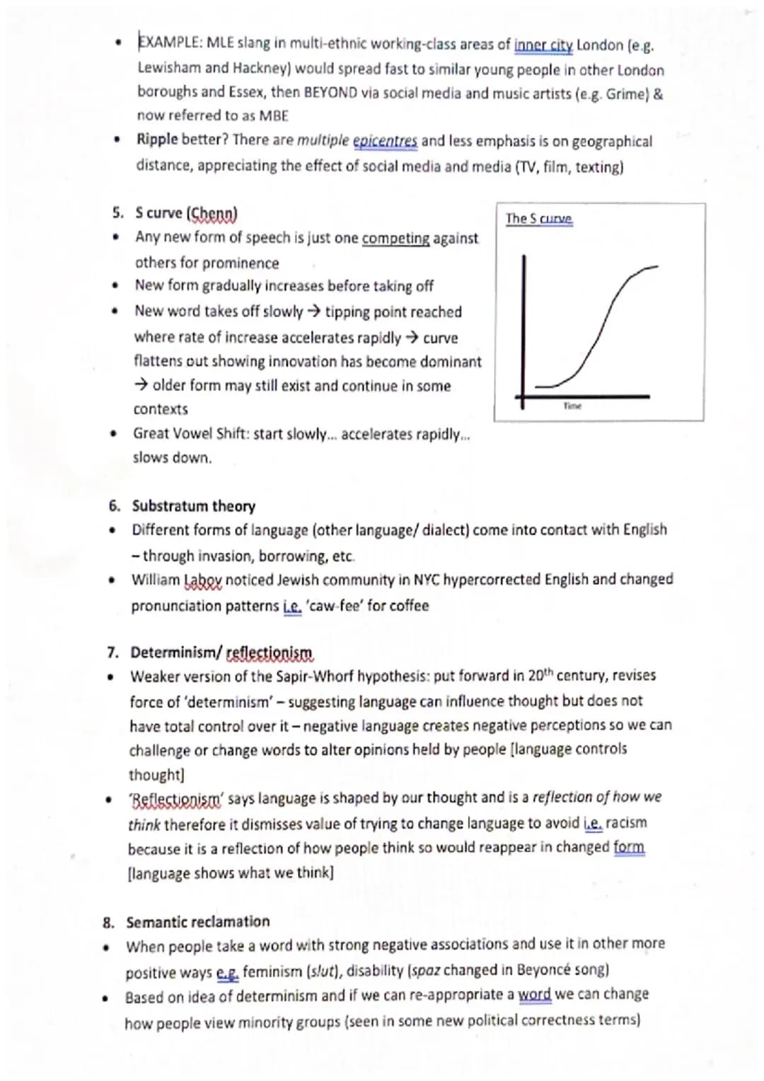 Language change and the history of English summary sheet
AOZ
Theories of language change
1. Functional theory
Language changes to meet needs