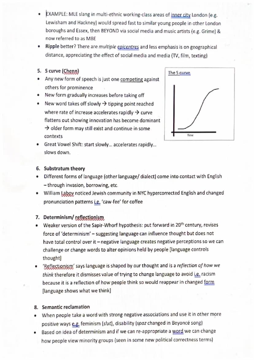 Language change and the history of English summary sheet
AOZ
Theories of language change
1. Functional theory
Language changes to meet needs