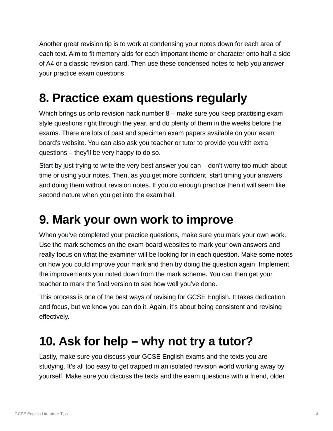 GCSE English Literature Tips
1. Start Your GCSE English Literature
Revision Early
This first hack may sound very obvious, but it's amazing h