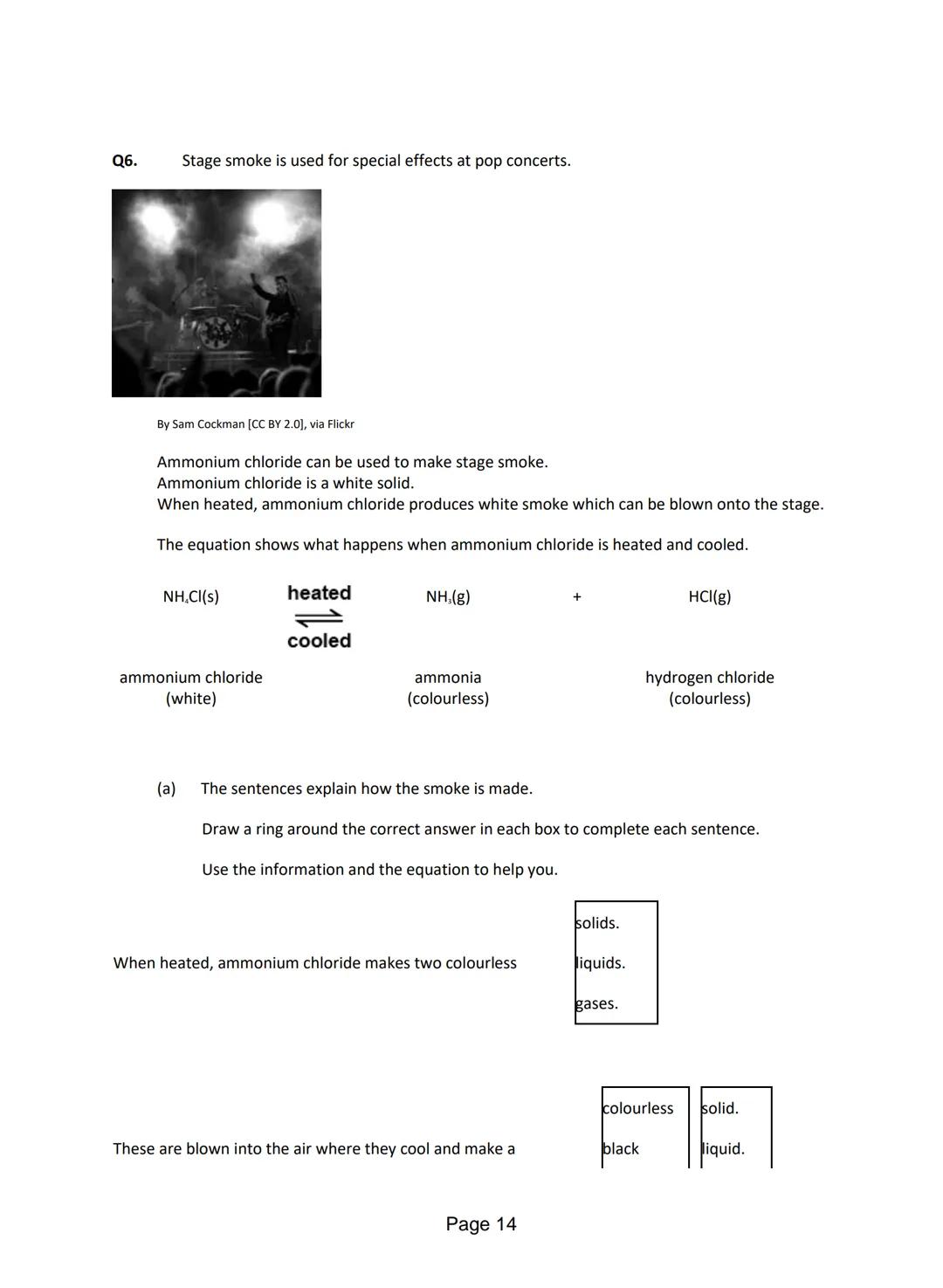 
<p>Q1. <strong>Anhydrous Cobalt Chloride Reaction</strong></p>
<p>The word equation shows the reaction between anhydrous cobalt chloride an