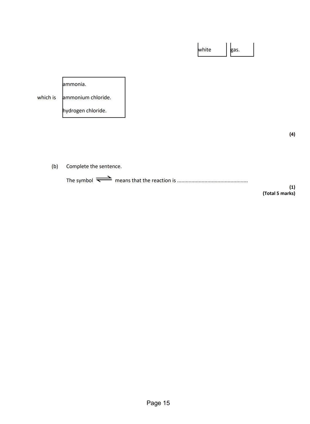 
<p>Q1. <strong>Anhydrous Cobalt Chloride Reaction</strong></p>
<p>The word equation shows the reaction between anhydrous cobalt chloride an