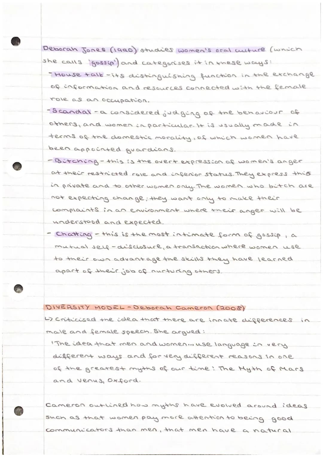 Difference Model research:
-Jennifer Contes (1989) - Coates argues that girls and boys.
tend to belong to same sex friendship groups when gr