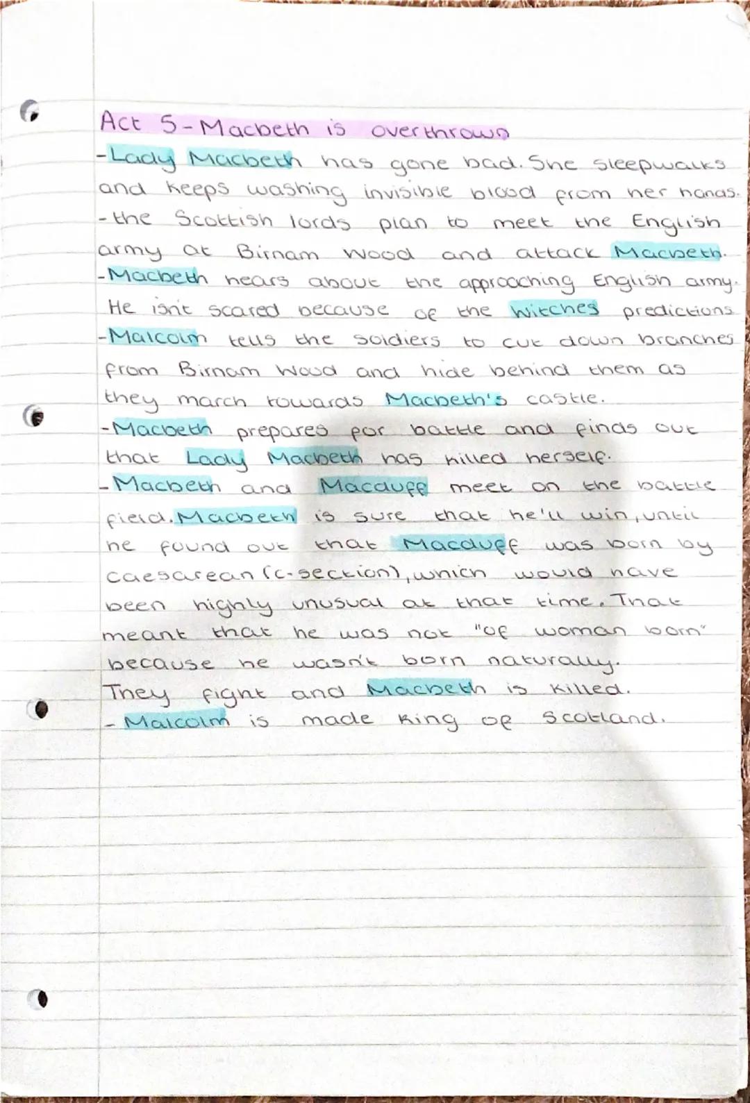 Plot
Macbeth
Summary
Act 1
-the
three
tel
Witches
plan
to
meet
Macbeth
-Macbeth
then be king.
child(ren) will
tels Lady Macbeth
- they
him a