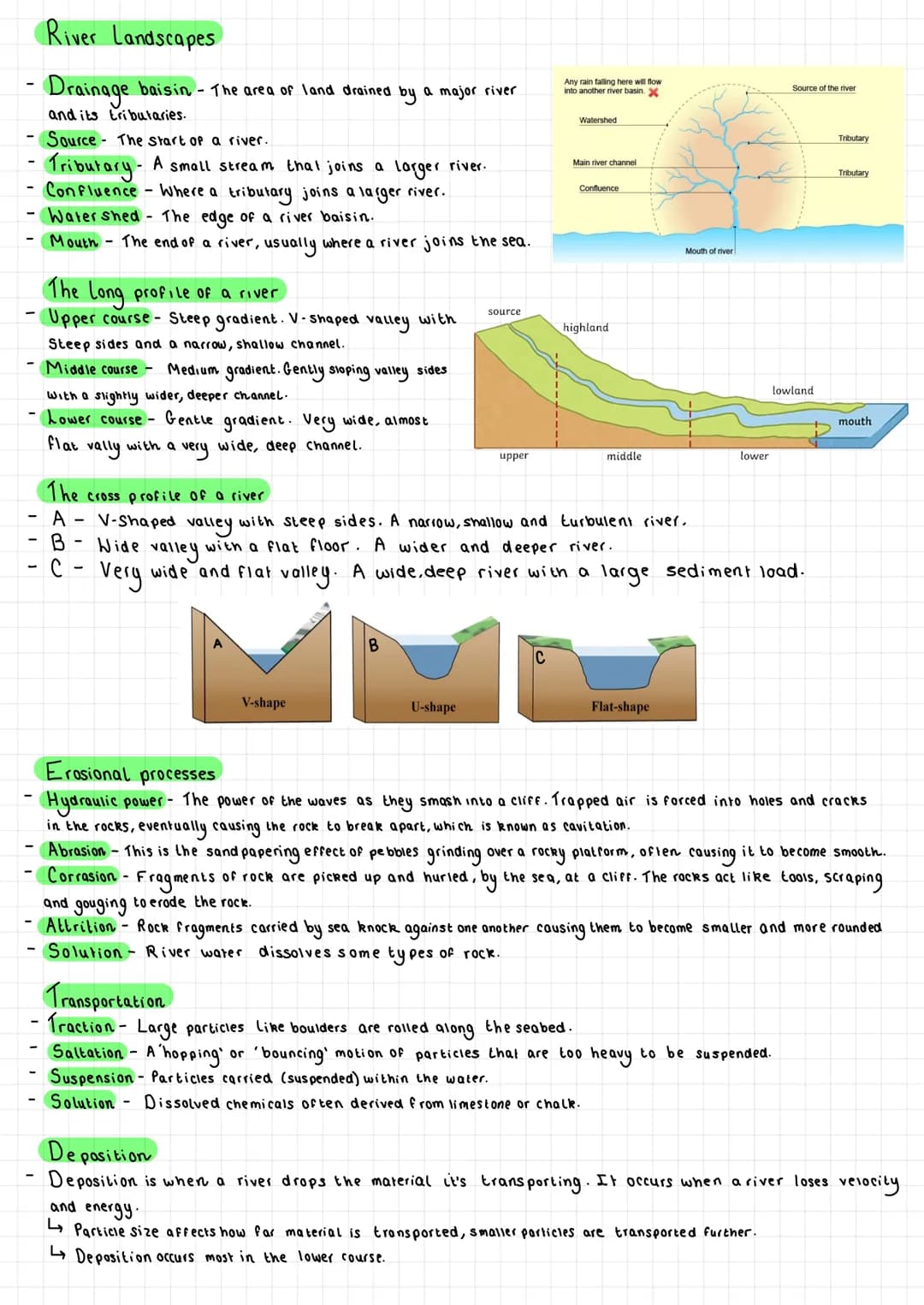 Coastal Processes
Weathering is the breakdown
Chemical weathering - Caused
of material by weather, animals and plants.
by a chemical change 