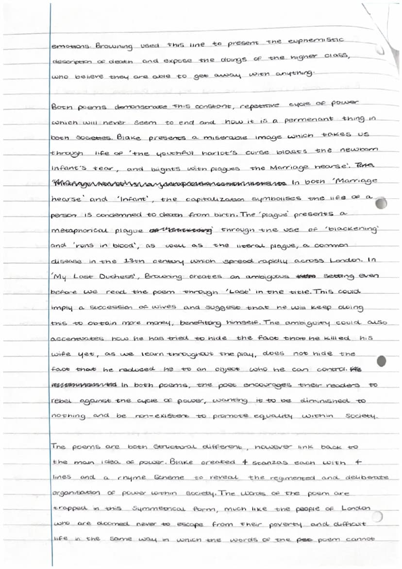 repetition -
permenant
London
✓ working class poet - deep rooted sympathies to those
William Blake - 1757-1827
lower classes
I wander thro' 