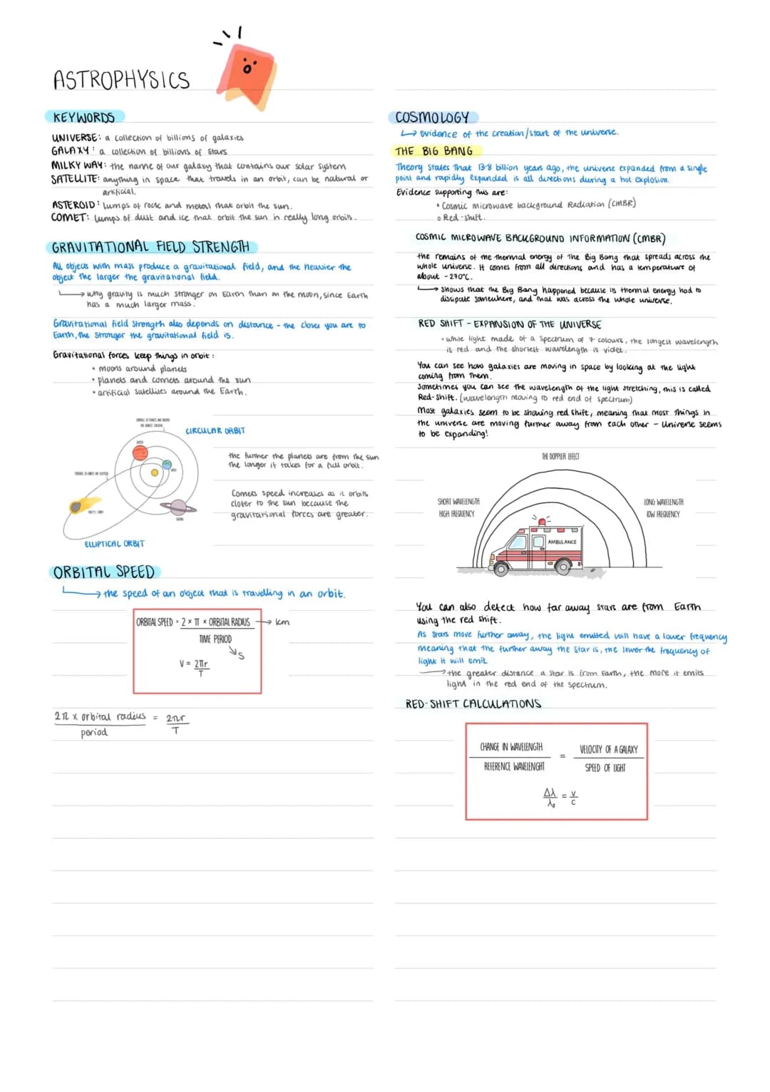 Free Detailed Astrophysics Notes and Questions for IGCSE Edexcel Physics