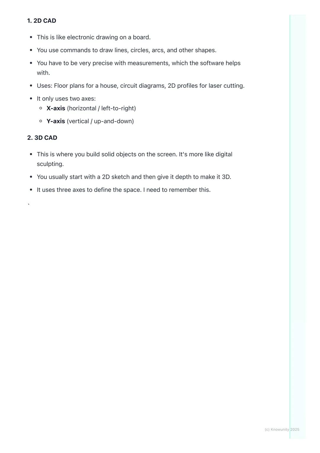 # Introduction to Computer-
Aided Design (CAD)

What is Computer-Aided Design (CAD)?

Computer-Aided Design, or CAD, is using computer softw