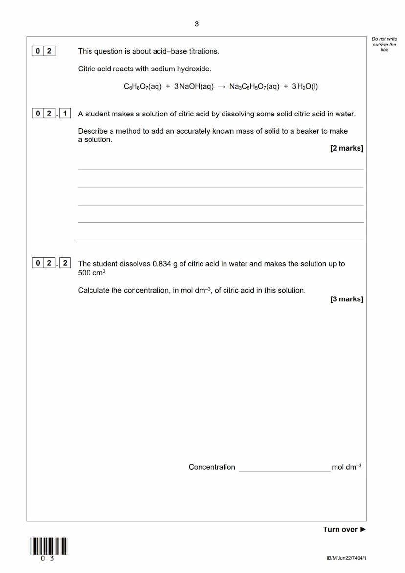 AQA
Please write clearly in block capitals.
Centre number
Surname
Forename(s)
Candidate signature
AS
I declare this is my own work.
CHEMISTR