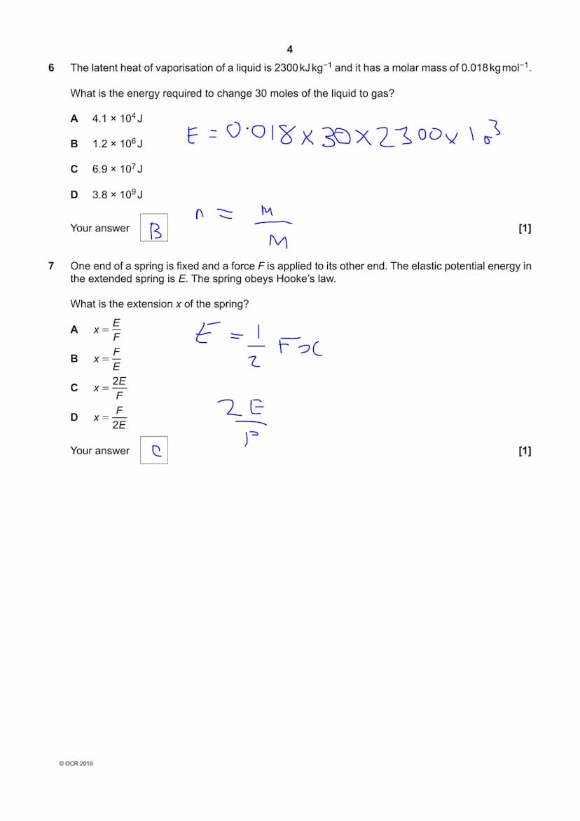 6904971953
OCR
Oxford Cambridge and RSA
A Level Physics A
H556/01 Modelling physics
Monday 4 June 2018 - Afternoon
Time allowed: 2 hours 15 