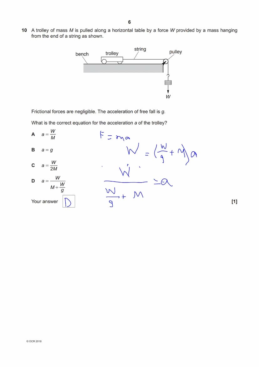 6904971953
OCR
Oxford Cambridge and RSA
A Level Physics A
H556/01 Modelling physics
Monday 4 June 2018 - Afternoon
Time allowed: 2 hours 15 