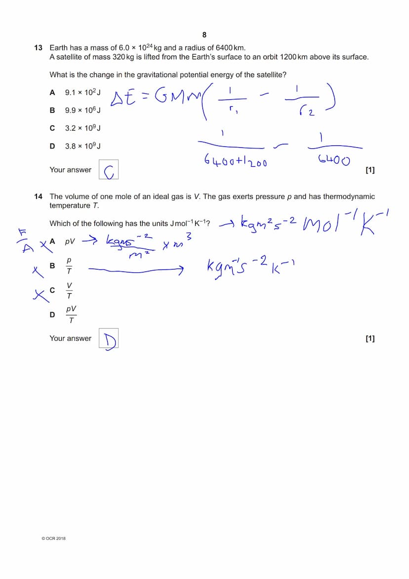 6904971953
OCR
Oxford Cambridge and RSA
A Level Physics A
H556/01 Modelling physics
Monday 4 June 2018 - Afternoon
Time allowed: 2 hours 15 