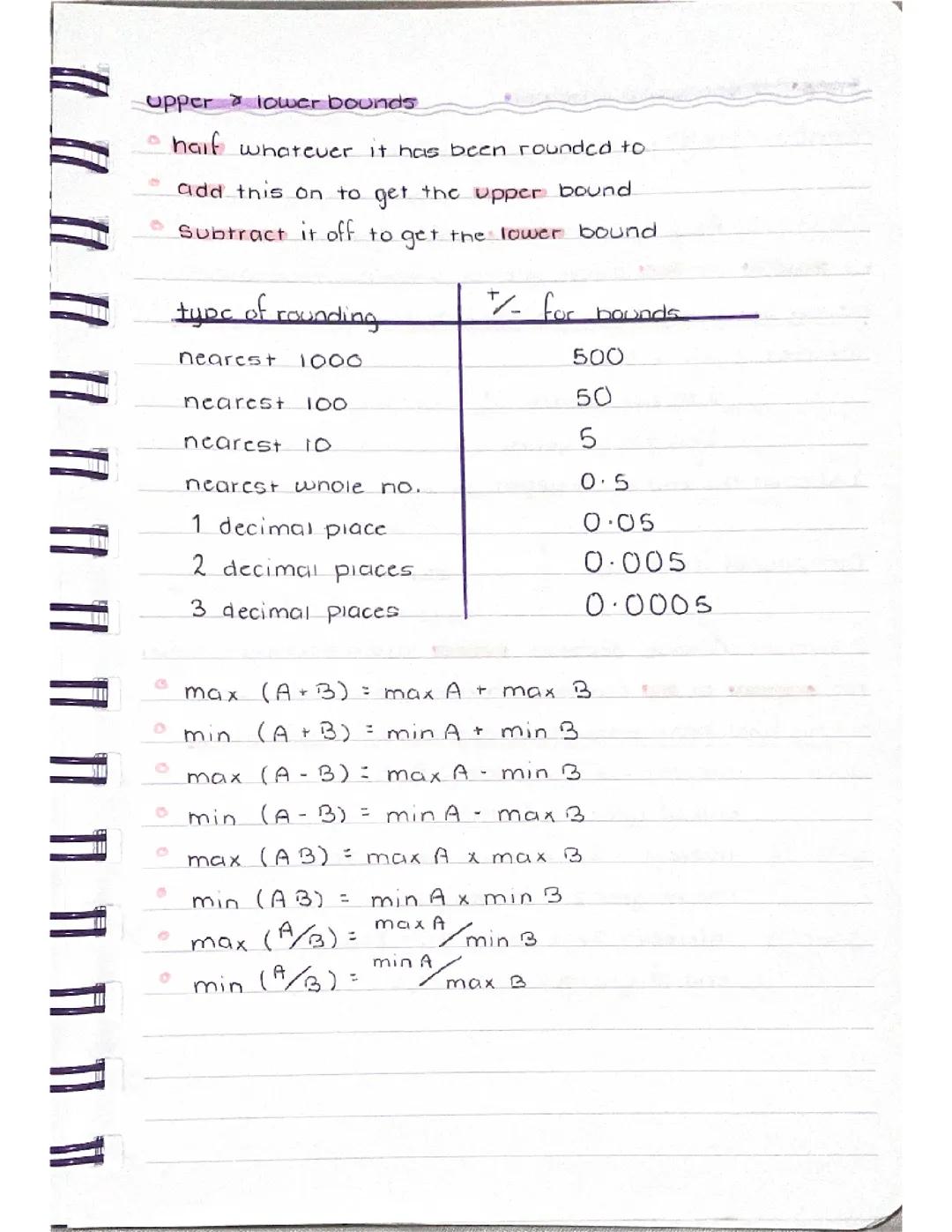 Upper & lower bounds