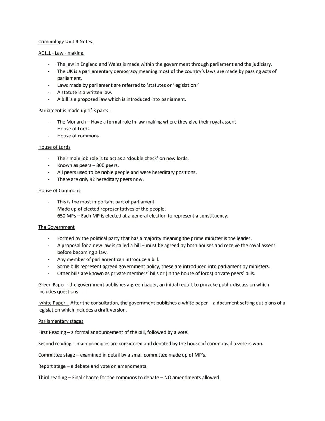 Unit 4 criminology full notes