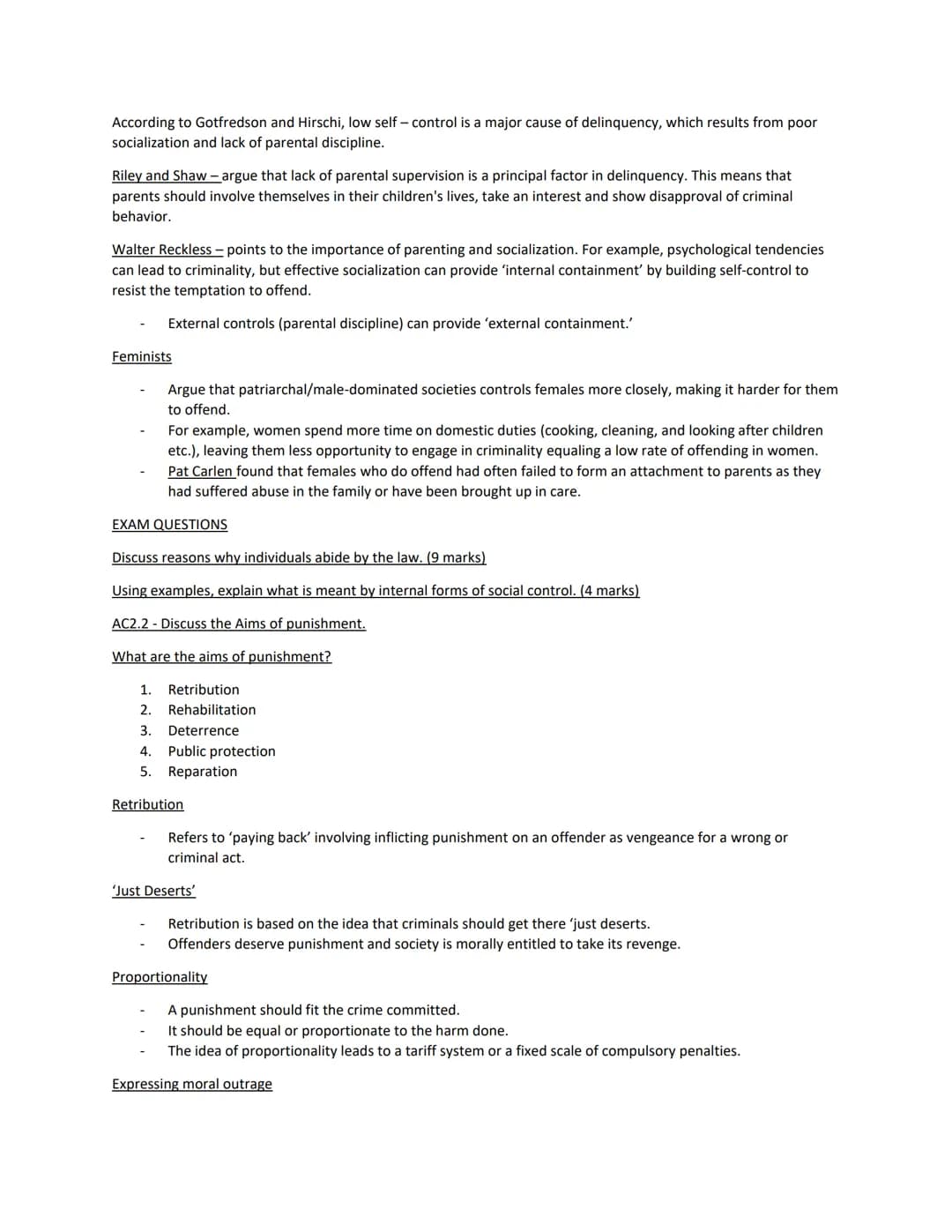Criminology Unit 4 Notes.
AC1.1 Law making.
The law in England and Wales is made within the government through parliament and the judiciary.