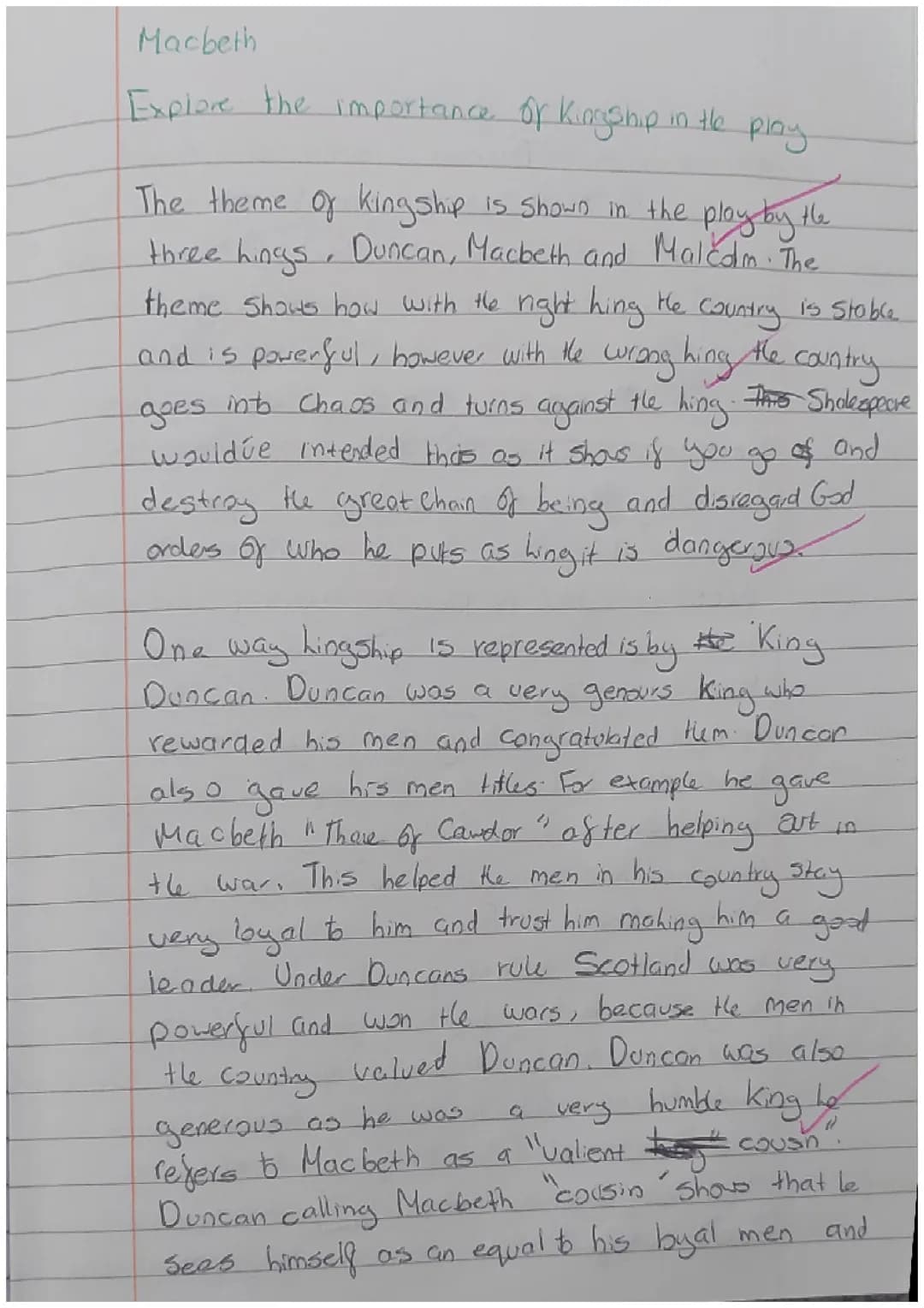 English Macbeth essay 