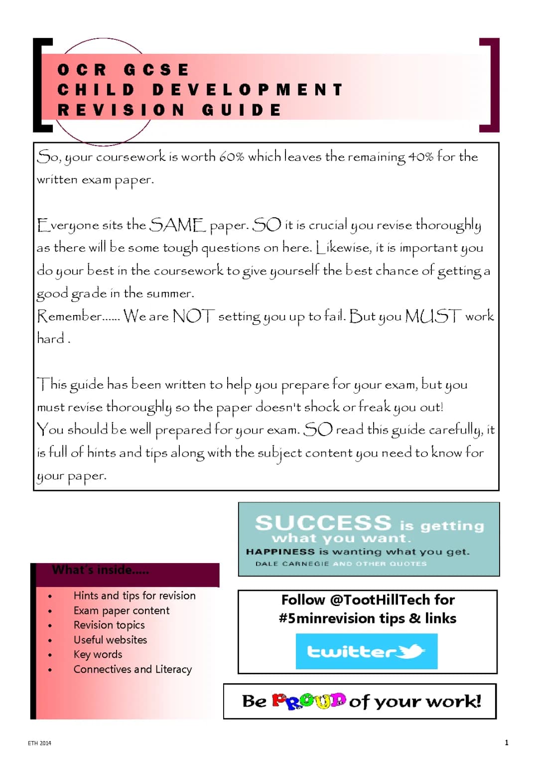 Your Ultimate OCR GCSE Child Development Revision Guide!