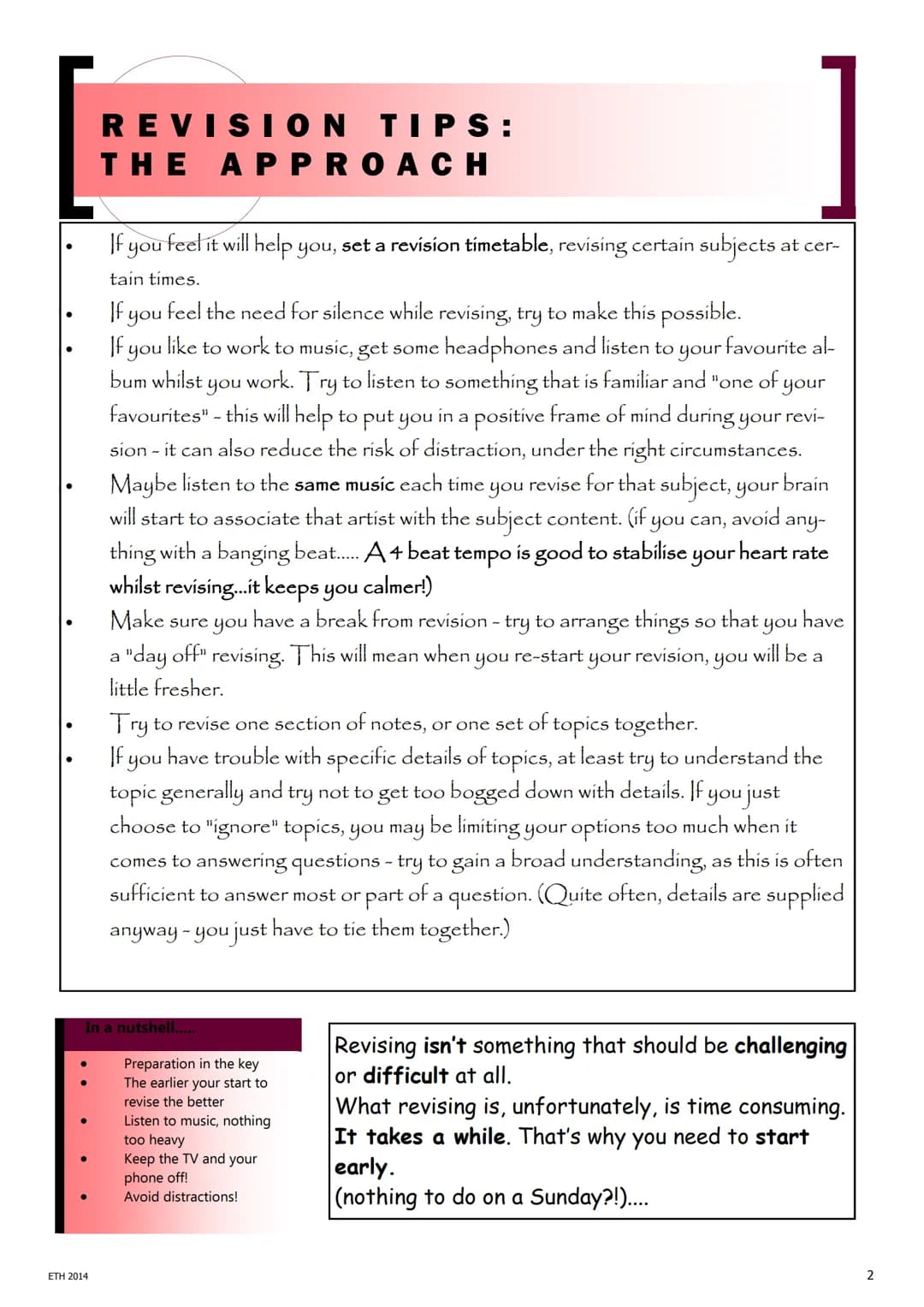 1
So, your coursework is worth 60% which leaves the remaining 40% for the
written exam paper.
OCR GCSE
CHILD DEVELOPMENT
REVISION GUIDE
Ever