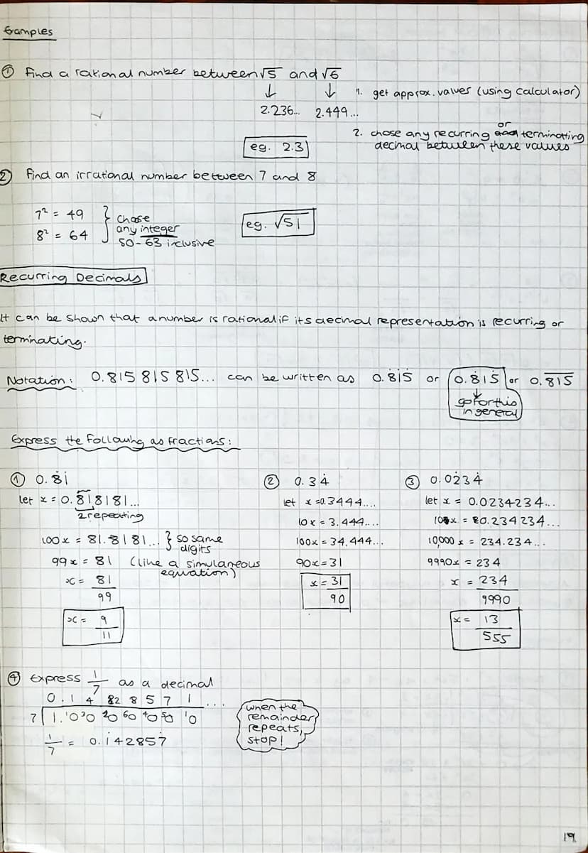 1
Surds
What is a surd?
A Surd is a roots that you can't write as an integer fracta
(irrational).
reg. √2 = 1.414235...
Multiplying and divi