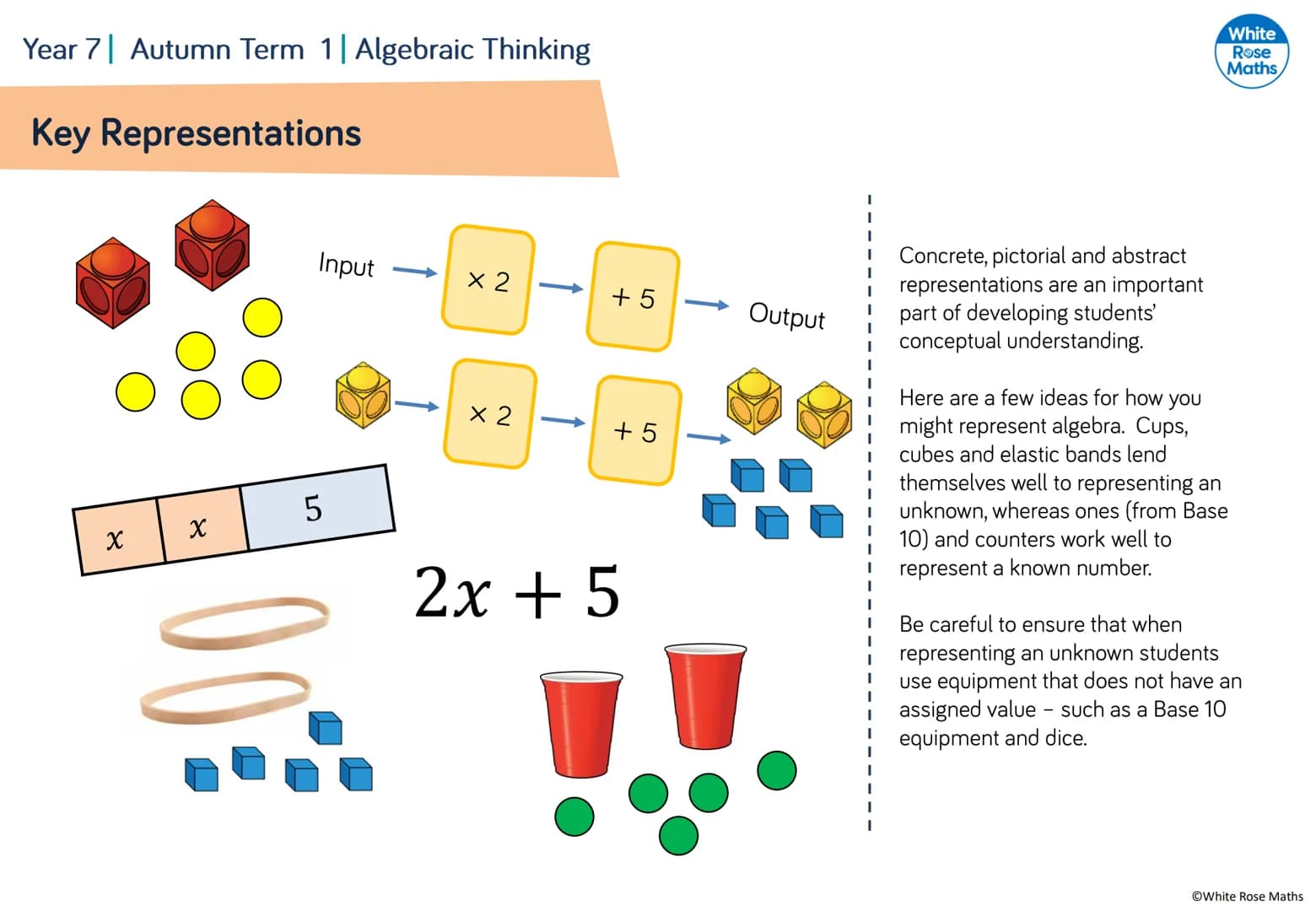 Algebraic Notation
Year 7
#MathsEveryoneCan
2019-20
White
Rose
Maths WRM - Year 7 Scheme of Learning
Autumn
Spring
Summer
Week 1
Week 2 Week