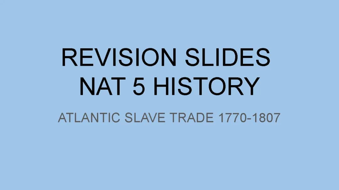 The Atlantic Slave Trade: Facts and Impacts in Britain