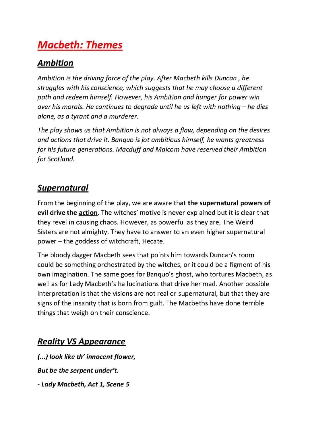 Macbeth Themes and Magic: A Fun Guide for Kids