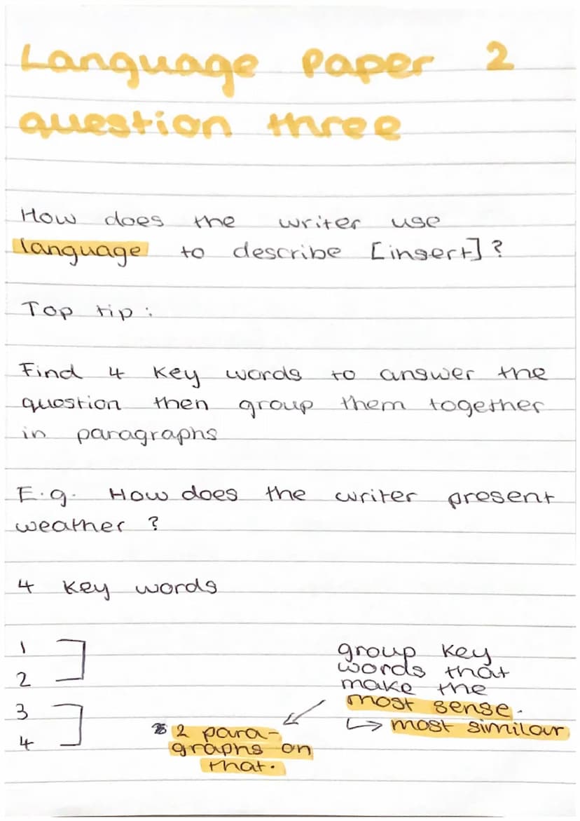 Language paper 2
question one
Shade / highlight & true statements
Marks
나
breakdown:
marks
Top tips:
Have
extract
next
10
the questions
and

