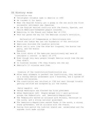 Know US History Eras summary thumbnail