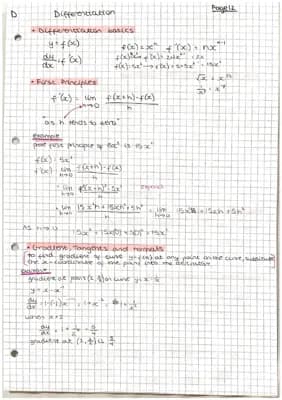 Know AQA Pure Math- Differentiation- Year 1 and 2 thumbnail