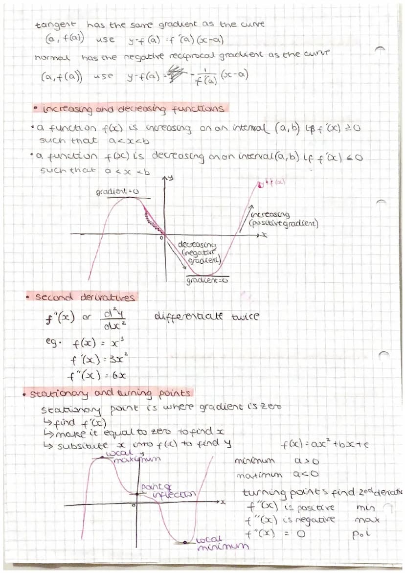 C
Differentiation
.
Differentiation
y = f (oc)
dy = f (x)
doc
• First Principles
f'(x) = lim f(x+h)-f(x)
[→]
h
as h tends to zero'
example
p