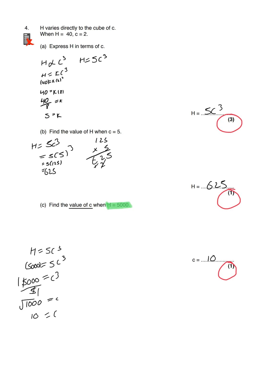 Name:
Exam Style Questions
Direct and Inverse Proportion
Ensure you have: Pencil, pen, ruler, protractor, pair of compasses and eraser
You m