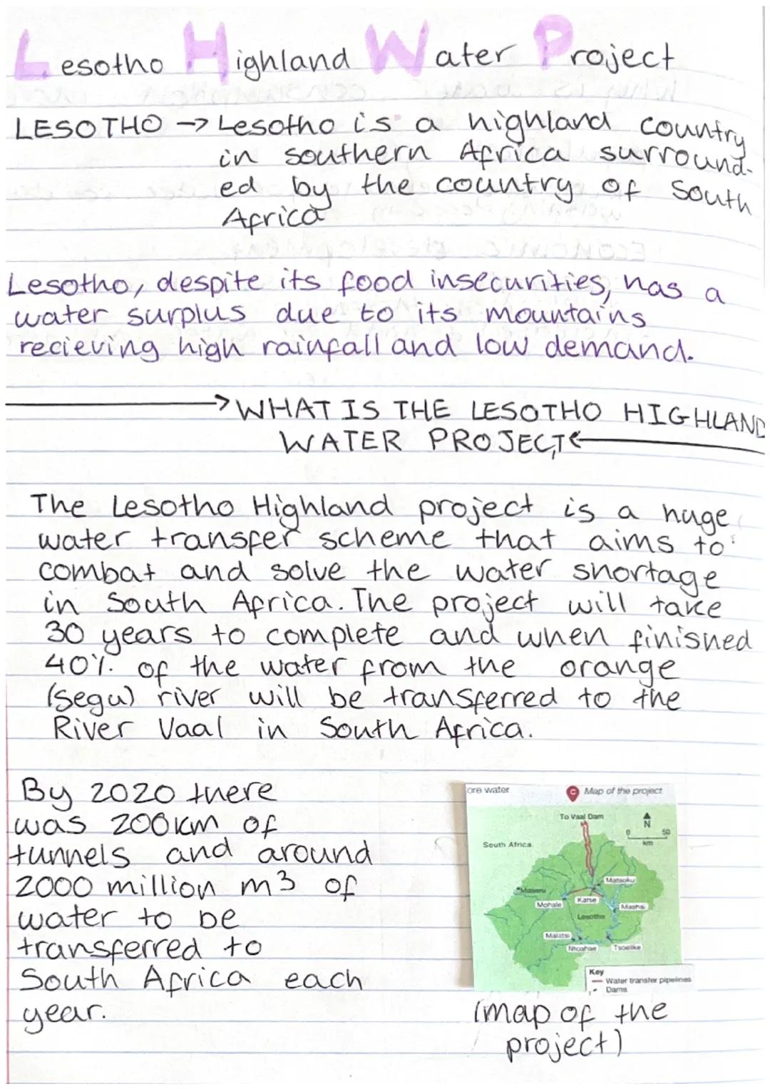 L
esotho Highland Water Project

LESOTHO → Lesotho is a highland country
in southern Africa surround-
ed by the country of South
Africa

Les